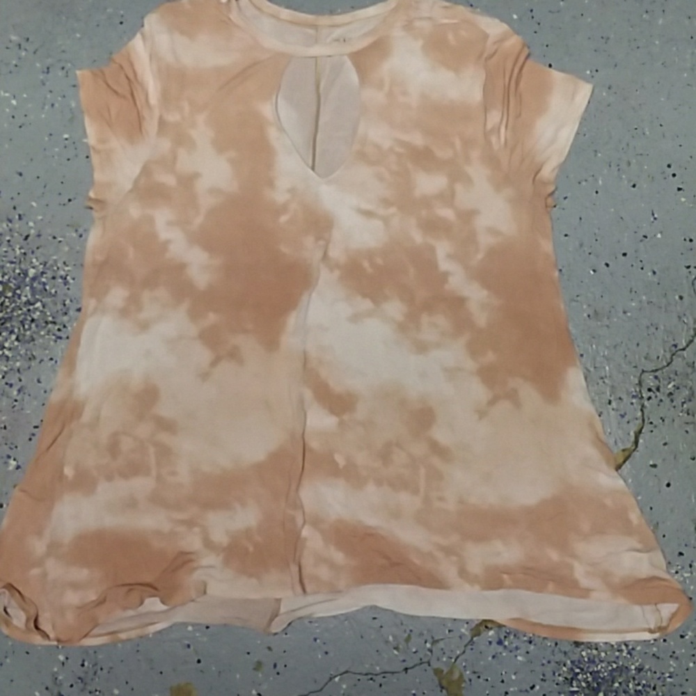 Pink and white tie-dye shirt